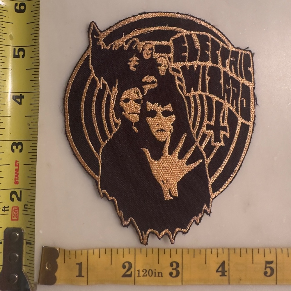 Electric Wizard Black and Gold iron on embroidered patch